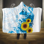 New Zealand Autism Awareness Month Hooded Blanket Takiwatanga Maori Lizard With Sunflower