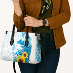 New Zealand Autism Awareness Month Leather Bag Takiwatanga Maori Lizard With Sunflower - Aussie Hoodie