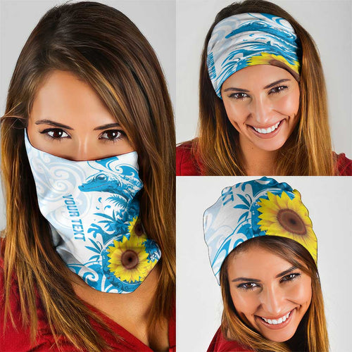 New Zealand Autism Awareness Month Neck Gaiter Takiwatanga Maori Lizard With Sunflower - Aussie Hoodie