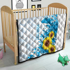 New Zealand Autism Awareness Month Quilt Takiwatanga Maori Lizard With Sunflower