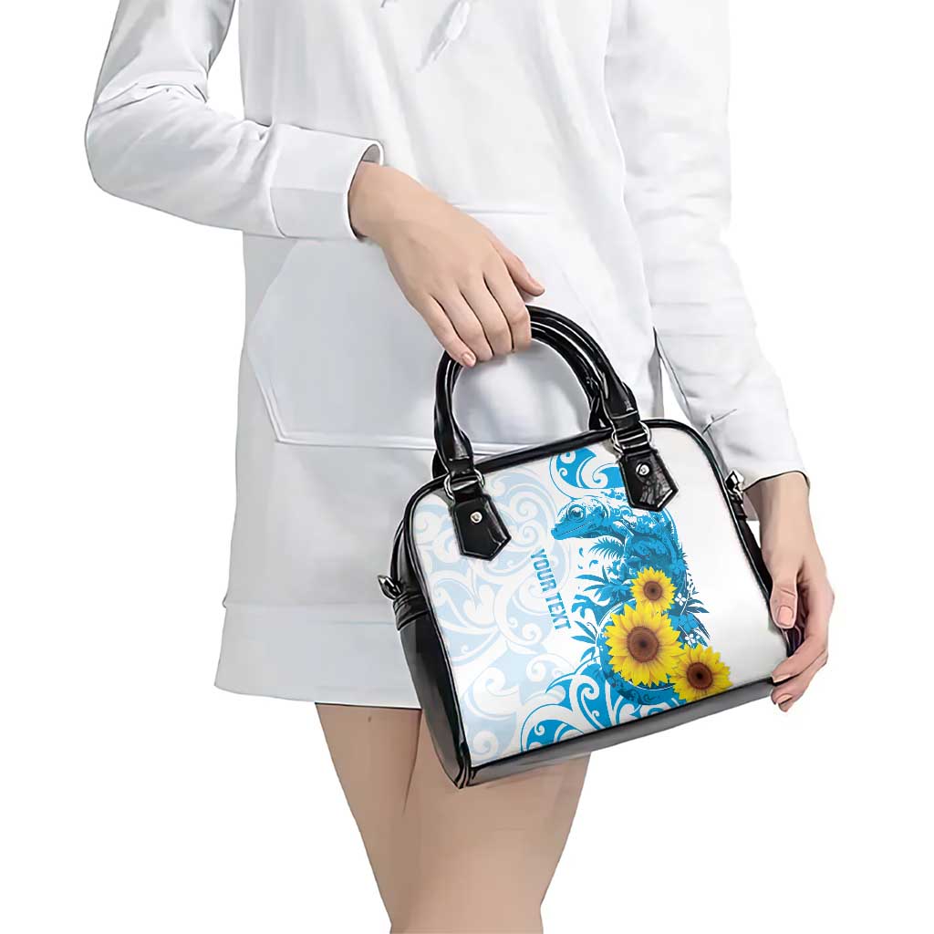 New Zealand Autism Awareness Month Shoulder Handbag Takiwatanga Maori Lizard With Sunflower
