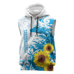 New Zealand Autism Awareness Month Sleeveless Hoodie Takiwatanga Maori Lizard With Sunflower - Aussie Hoodie