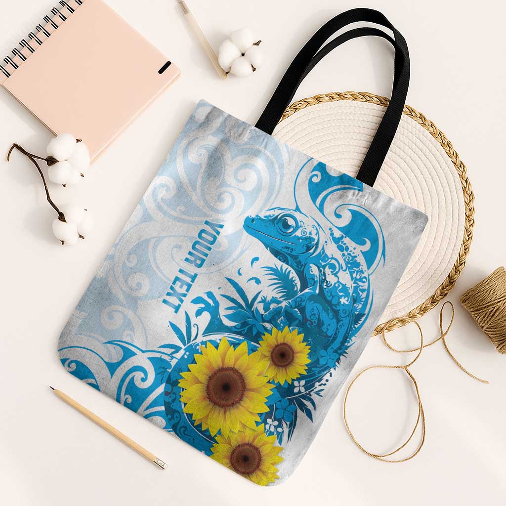 New Zealand Autism Awareness Month Tote Bag Takiwatanga Maori Lizard With Sunflower - Aussie Hoodie