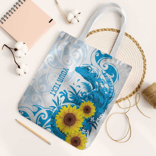New Zealand Autism Awareness Month Tote Bag Takiwatanga Maori Lizard With Sunflower - Aussie Hoodie