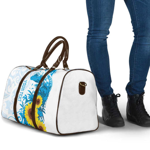 New Zealand Autism Awareness Month Travel Bag Takiwatanga Maori Lizard With Sunflower - Aussie Hoodie