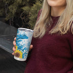 New Zealand Autism Awareness Month Tumbler Cup Takiwatanga Maori Lizard With Sunflower