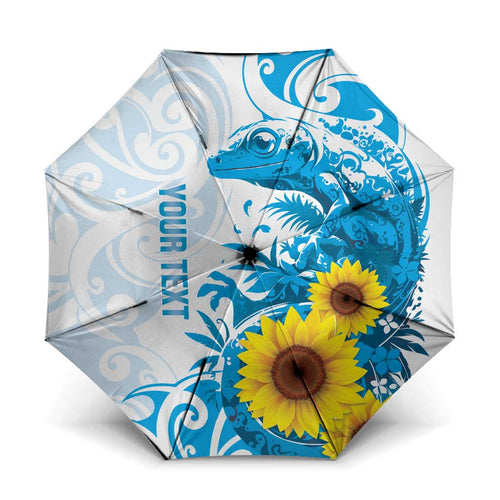 New Zealand Autism Awareness Month Umbrella Takiwatanga Maori Lizard With Sunflower - Aussie Hoodie