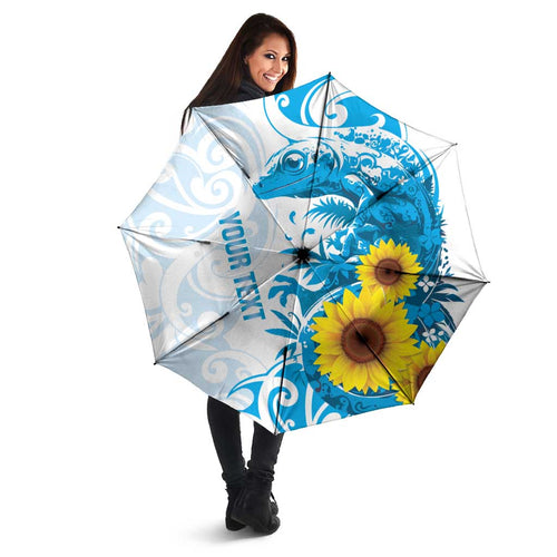 New Zealand Autism Awareness Month Umbrella Takiwatanga Maori Lizard With Sunflower - Aussie Hoodie