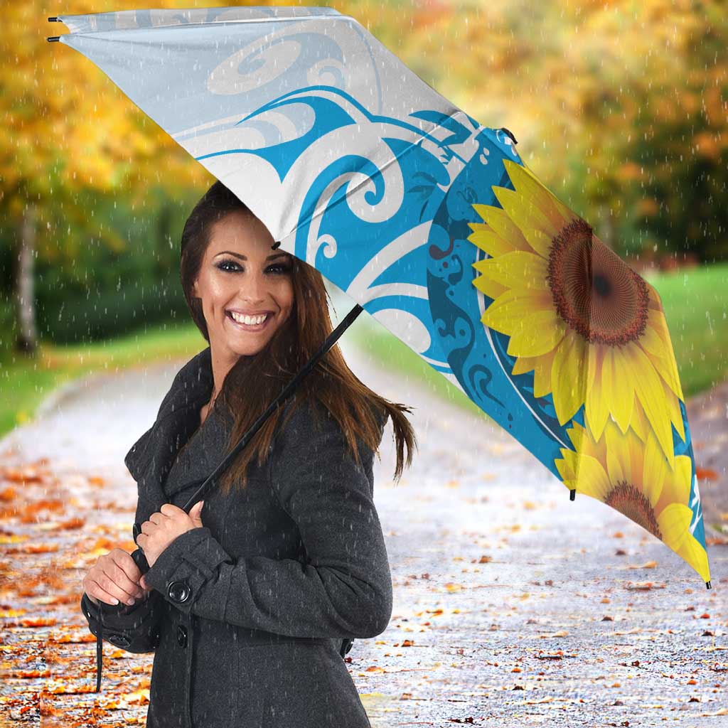 New Zealand Autism Awareness Month Umbrella Takiwatanga Maori Lizard With Sunflower - Aussie Hoodie