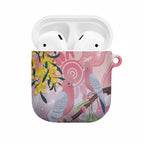 Australia Galah AirPods Case Gumblossoms Golden Wattle Aboriginal Art - Aussie Hoodie