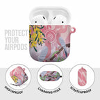 Australia Galah AirPods Case Gumblossoms Golden Wattle Aboriginal Art - Aussie Hoodie