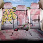 Australia Galah Back Car Seat Cover Gumblossoms Golden Wattle Aboriginal Art