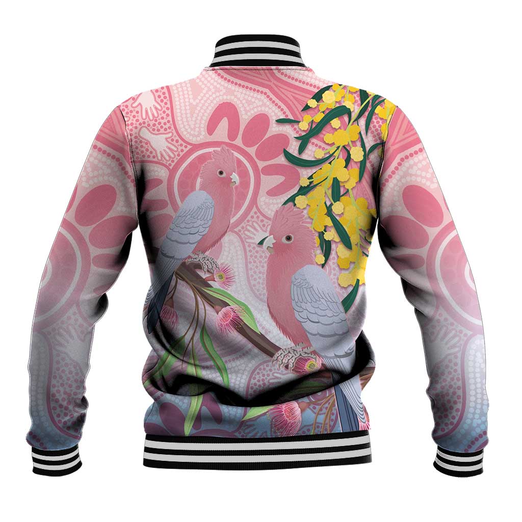 Australia Galah Baseball Jacket Gumblossoms Golden Wattle Aboriginal Art