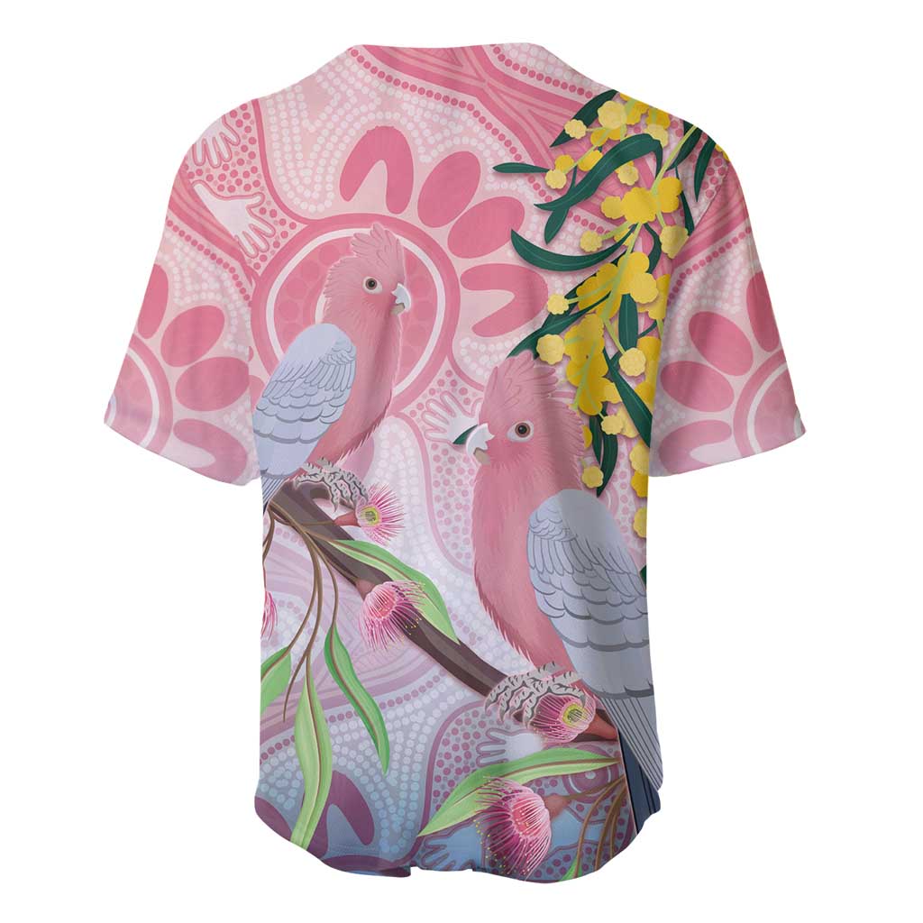 Australia Galah Baseball Jersey Gumblossoms Golden Wattle Aboriginal Art