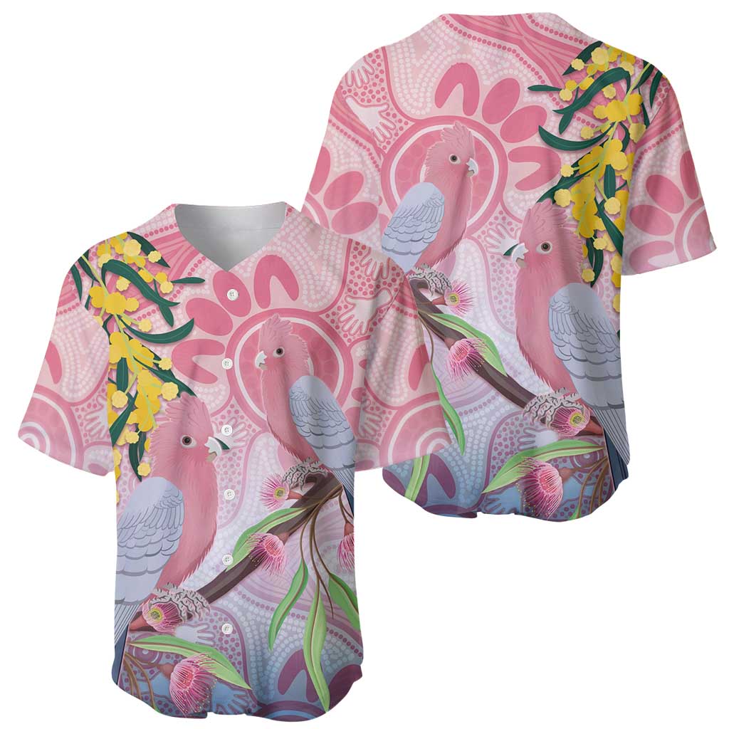 Australia Galah Baseball Jersey Gumblossoms Golden Wattle Aboriginal Art