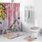 Australia Galah Bathroom Set Gumblossoms Golden Wattle Aboriginal Art - Aussie Hoodie
