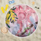 Australia Galah Beach Blanket Gumblossoms Golden Wattle Aboriginal Art
