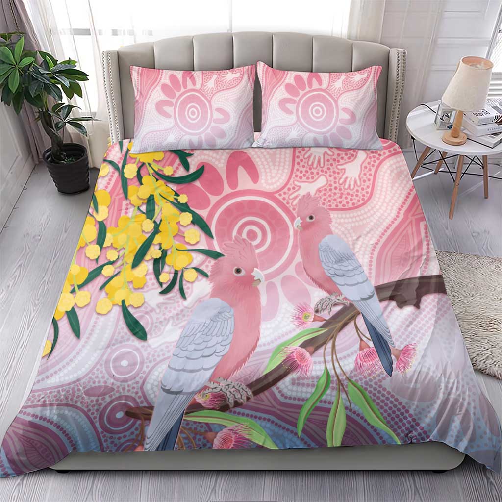 Australia Galah Bedding Set Gumblossoms Golden Wattle Aboriginal Art