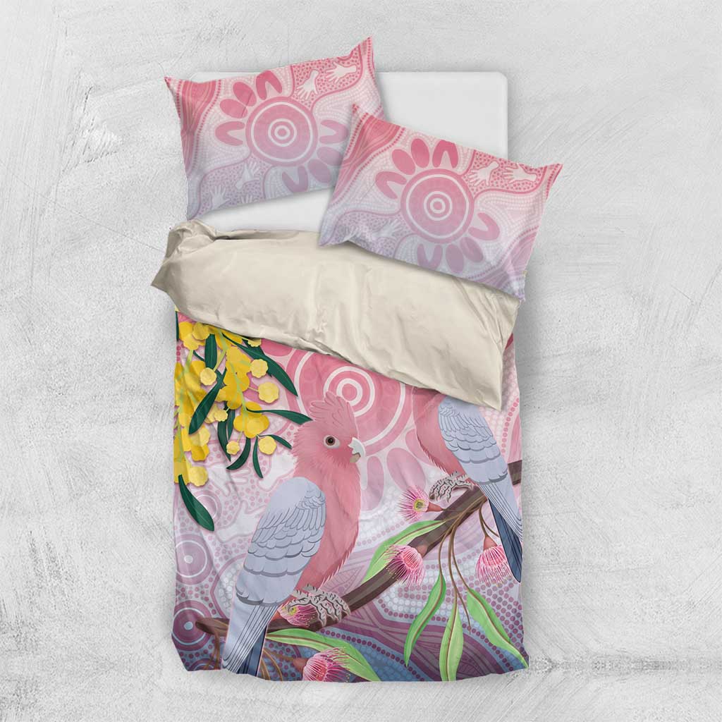 Australia Galah Bedding Set Gumblossoms Golden Wattle Aboriginal Art