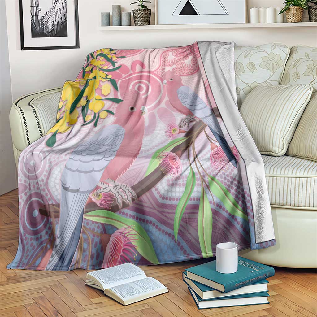 Australia Galah Blanket Gumblossoms Golden Wattle Aboriginal Art
