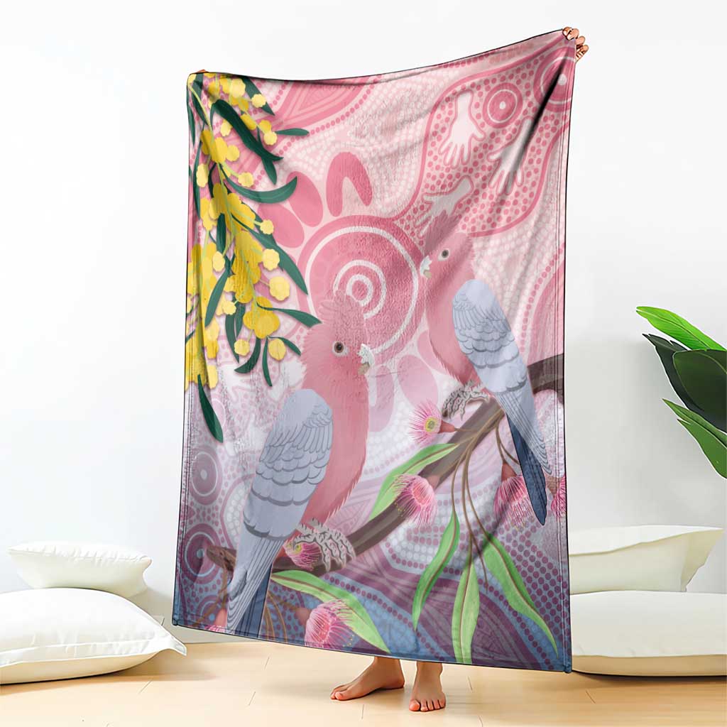 Australia Galah Blanket Gumblossoms Golden Wattle Aboriginal Art