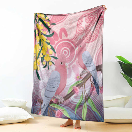 Australia Galah Blanket Gumblossoms Golden Wattle Aboriginal Art
