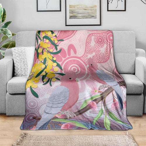 Australia Galah Blanket Gumblossoms Golden Wattle Aboriginal Art