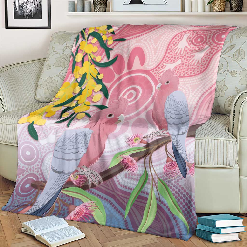 Australia Galah Blanket Gumblossoms Golden Wattle Aboriginal Art