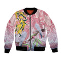 Australia Galah Bomber Jacket Gumblossoms Golden Wattle Aboriginal Art