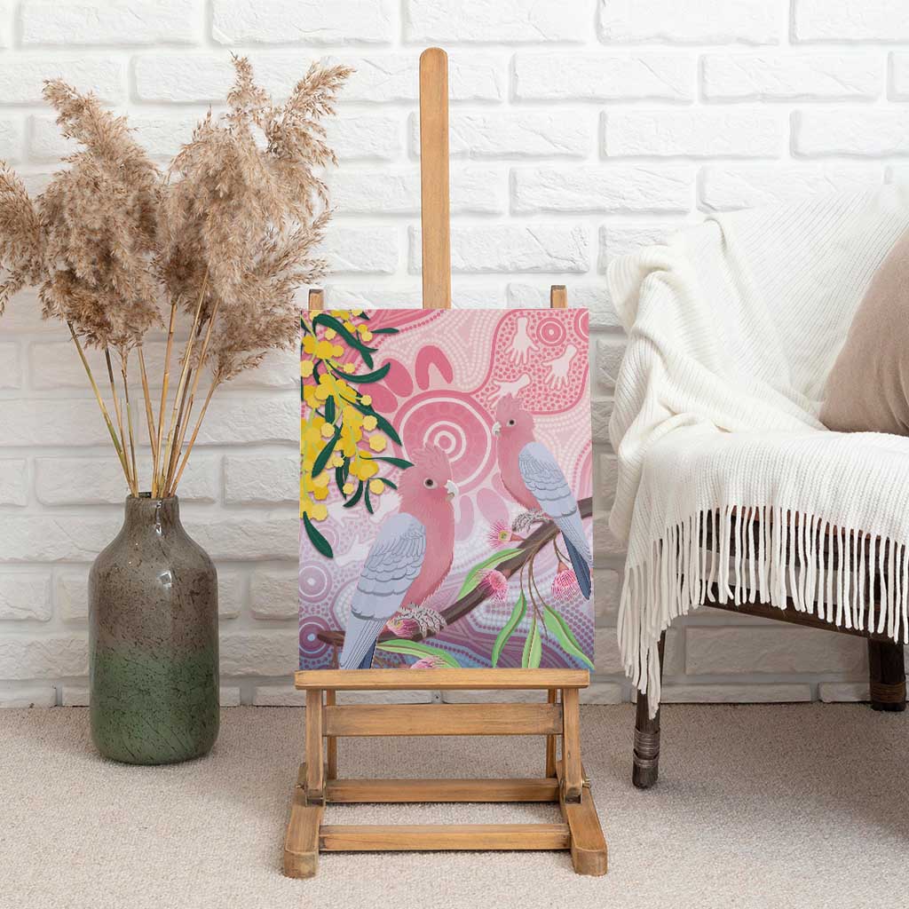 Australia Galah Canvas Wall Art Gumblossoms Golden Wattle Aboriginal Art