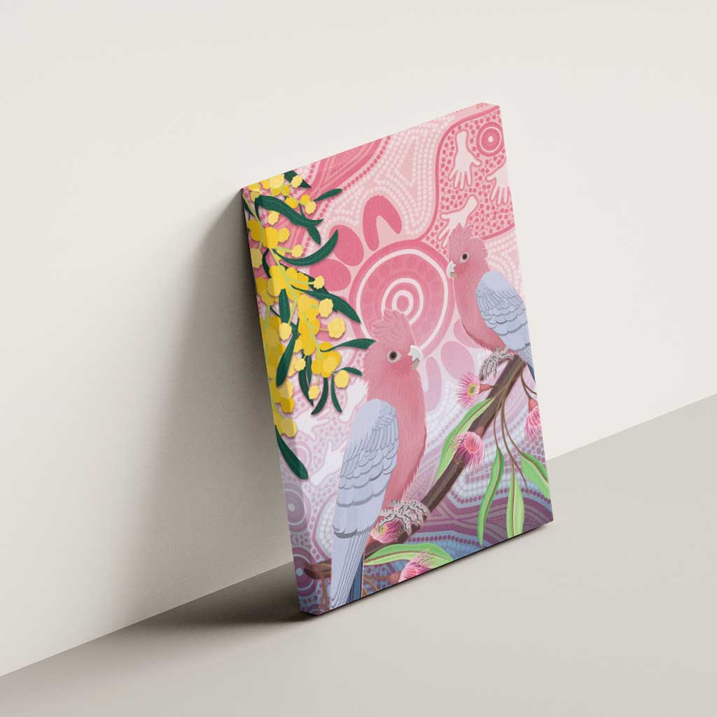 Australia Galah Canvas Wall Art Gumblossoms Golden Wattle Aboriginal Art