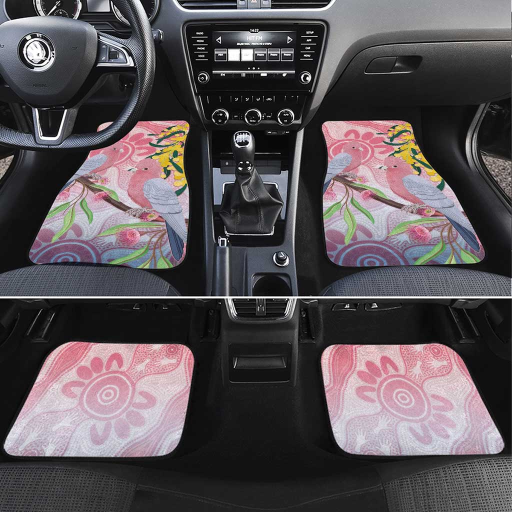 Australia Galah Car Mats Gumblossoms Golden Wattle Aboriginal Art