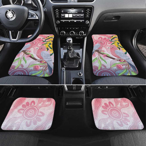 Australia Galah Car Mats Gumblossoms Golden Wattle Aboriginal Art