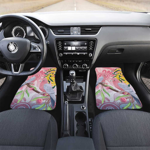 Australia Galah Car Mats Gumblossoms Golden Wattle Aboriginal Art