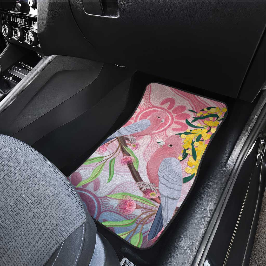 Australia Galah Car Mats Gumblossoms Golden Wattle Aboriginal Art