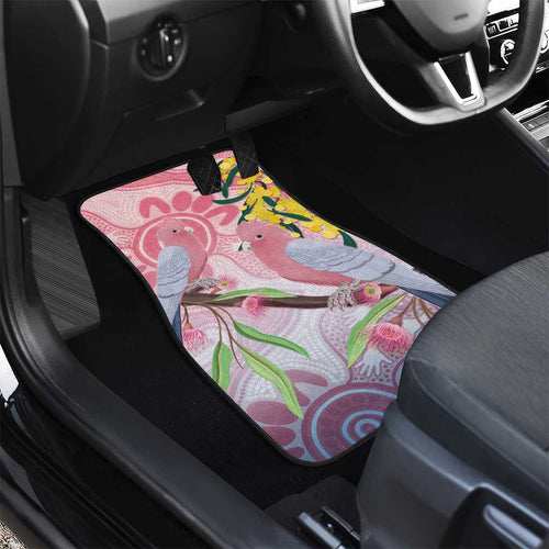 Australia Galah Car Mats Gumblossoms Golden Wattle Aboriginal Art