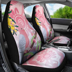 Australia Galah Car Seat Cover Gumblossoms Golden Wattle Aboriginal Art