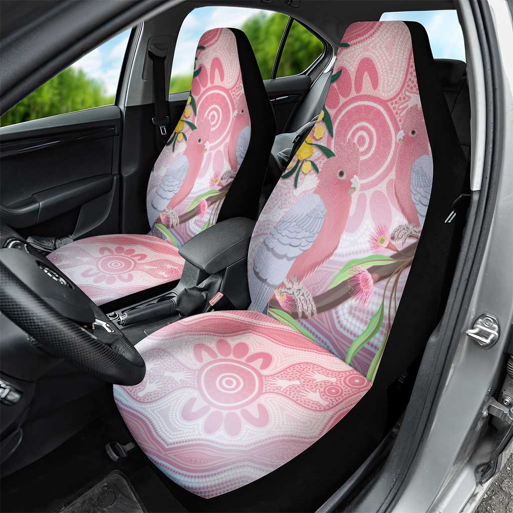 Australia Galah Car Seat Cover Gumblossoms Golden Wattle Aboriginal Art