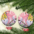 Australia Galah Ceramic Ornament Gumblossoms Golden Wattle Aboriginal Art - Aussie Hoodie