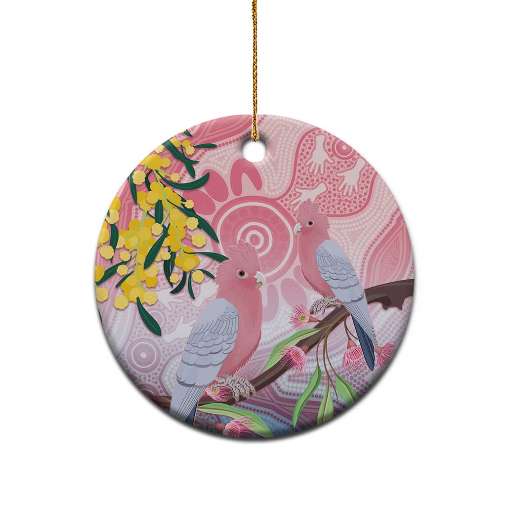 Australia Galah Ceramic Ornament Gumblossoms Golden Wattle Aboriginal Art - Aussie Hoodie