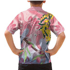 Australia Galah Family Matching Mermaid Dress and Hawaiian Shirt Gumblossoms Golden Wattle Aboriginal Art