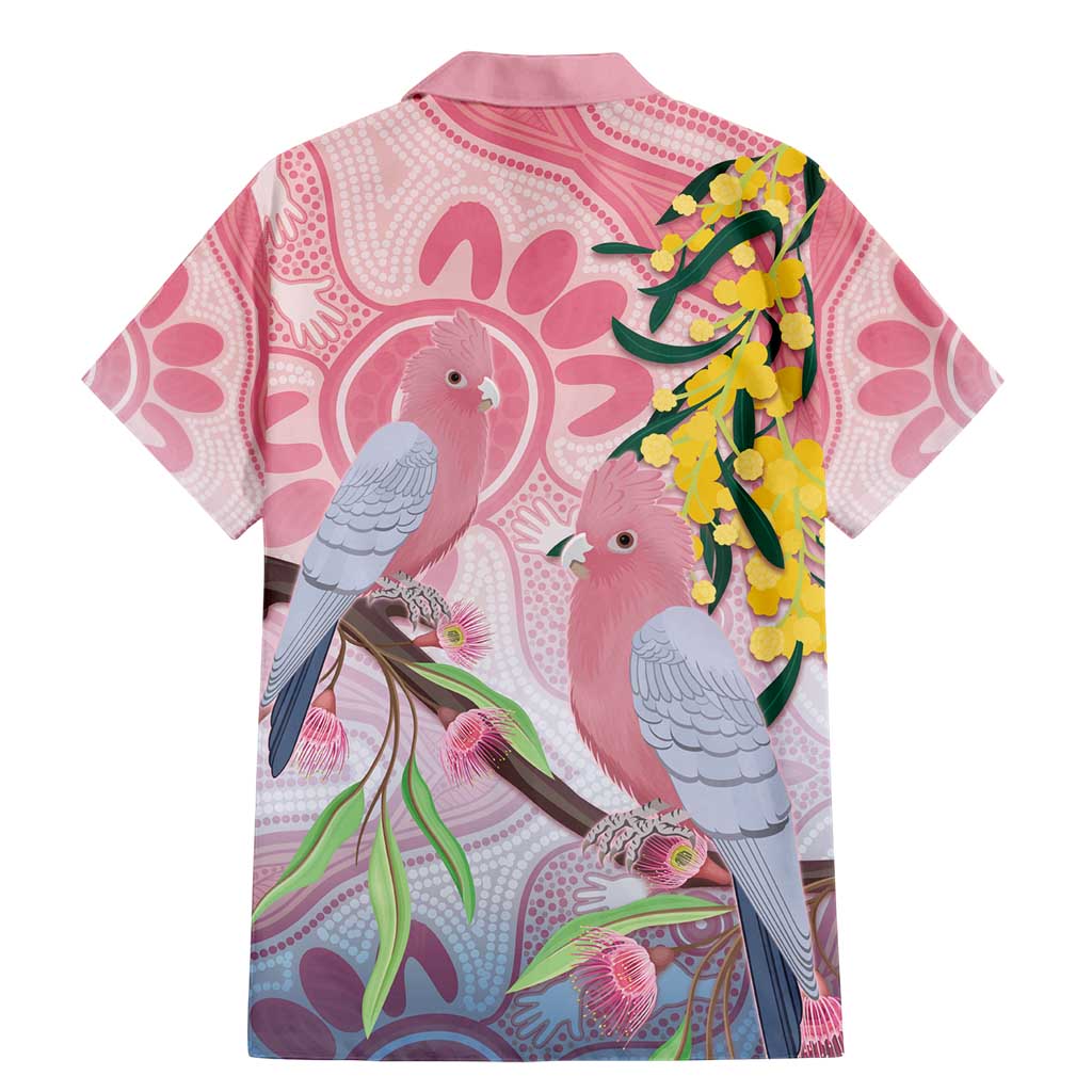 Australia Galah Family Matching Mermaid Dress and Hawaiian Shirt Gumblossoms Golden Wattle Aboriginal Art