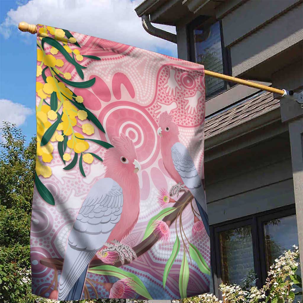 Australia Galah Garden Flag Gumblossoms Golden Wattle Aboriginal Art