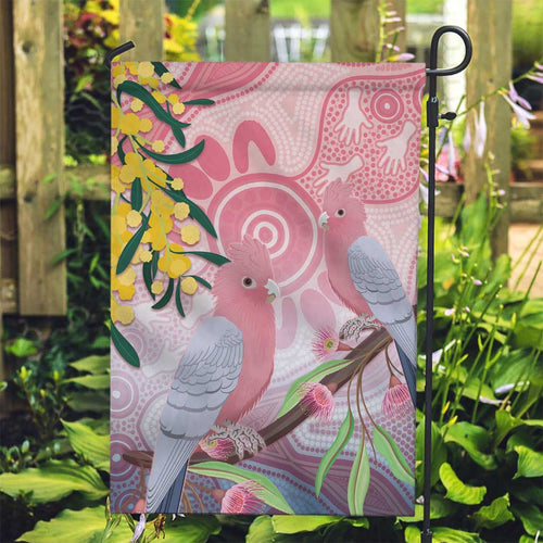 Australia Galah Garden Flag Gumblossoms Golden Wattle Aboriginal Art