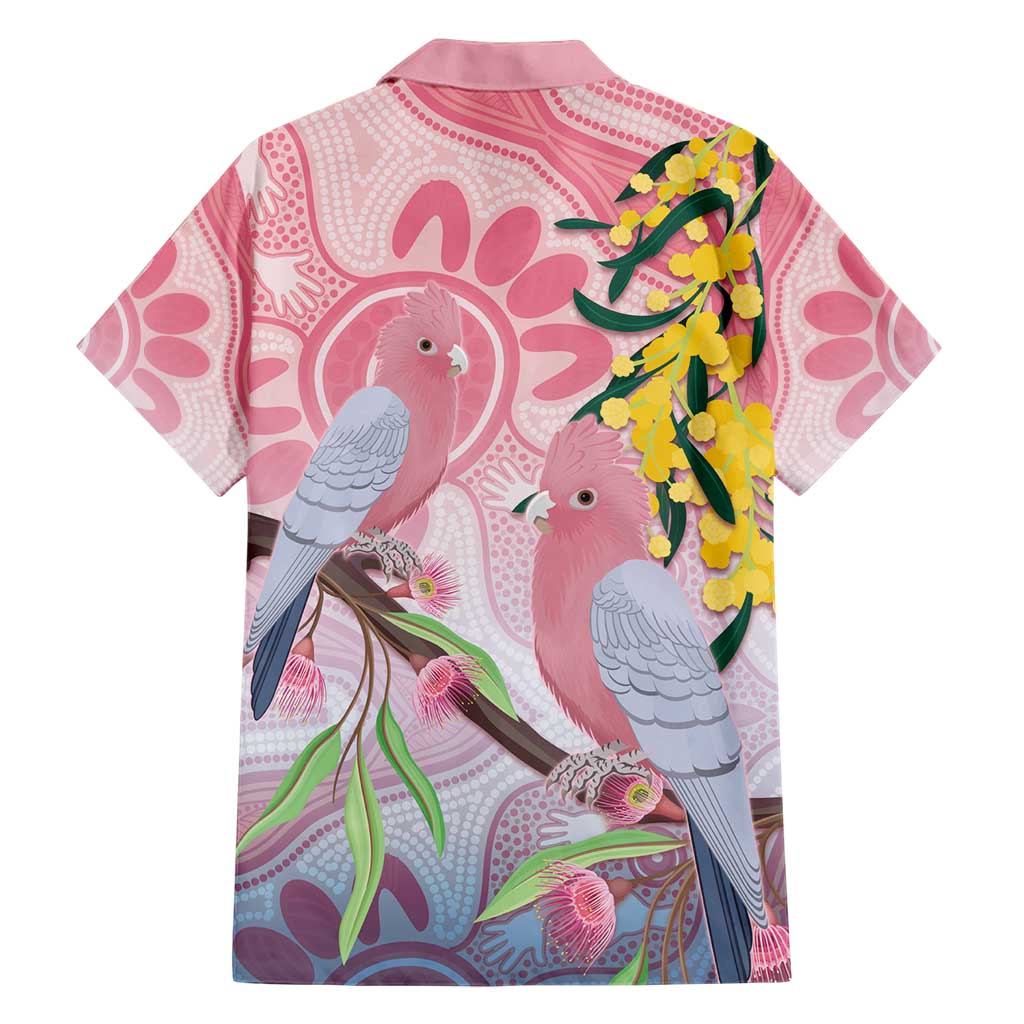 Australia Galah Hawaiian Shirt Gumblossoms Golden Wattle Aboriginal Art