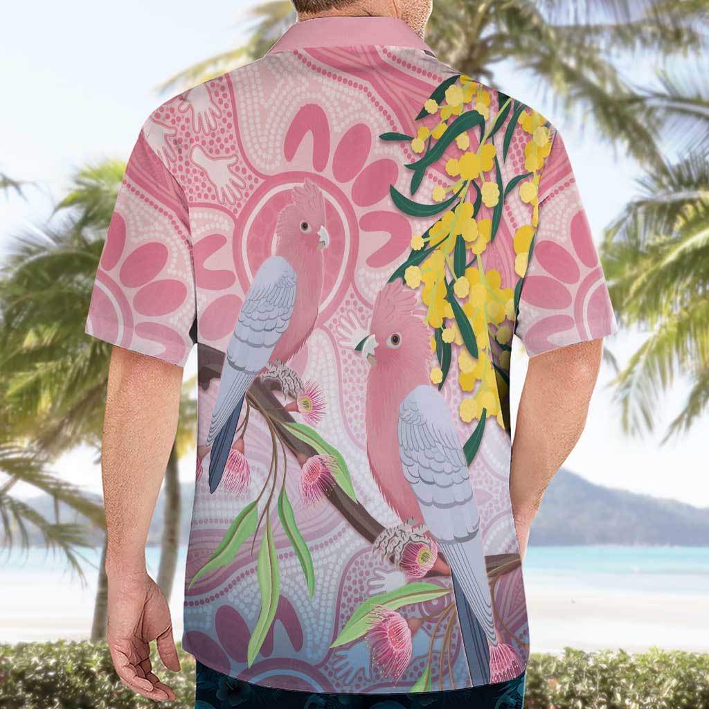 Australia Galah Hawaiian Shirt Gumblossoms Golden Wattle Aboriginal Art