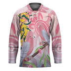 Australia Galah Hockey Jersey Gumblossoms Golden Wattle Aboriginal Art - Aussie Hoodie
