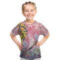 Australia Galah Kid T Shirt Gumblossoms Golden Wattle Aboriginal Art