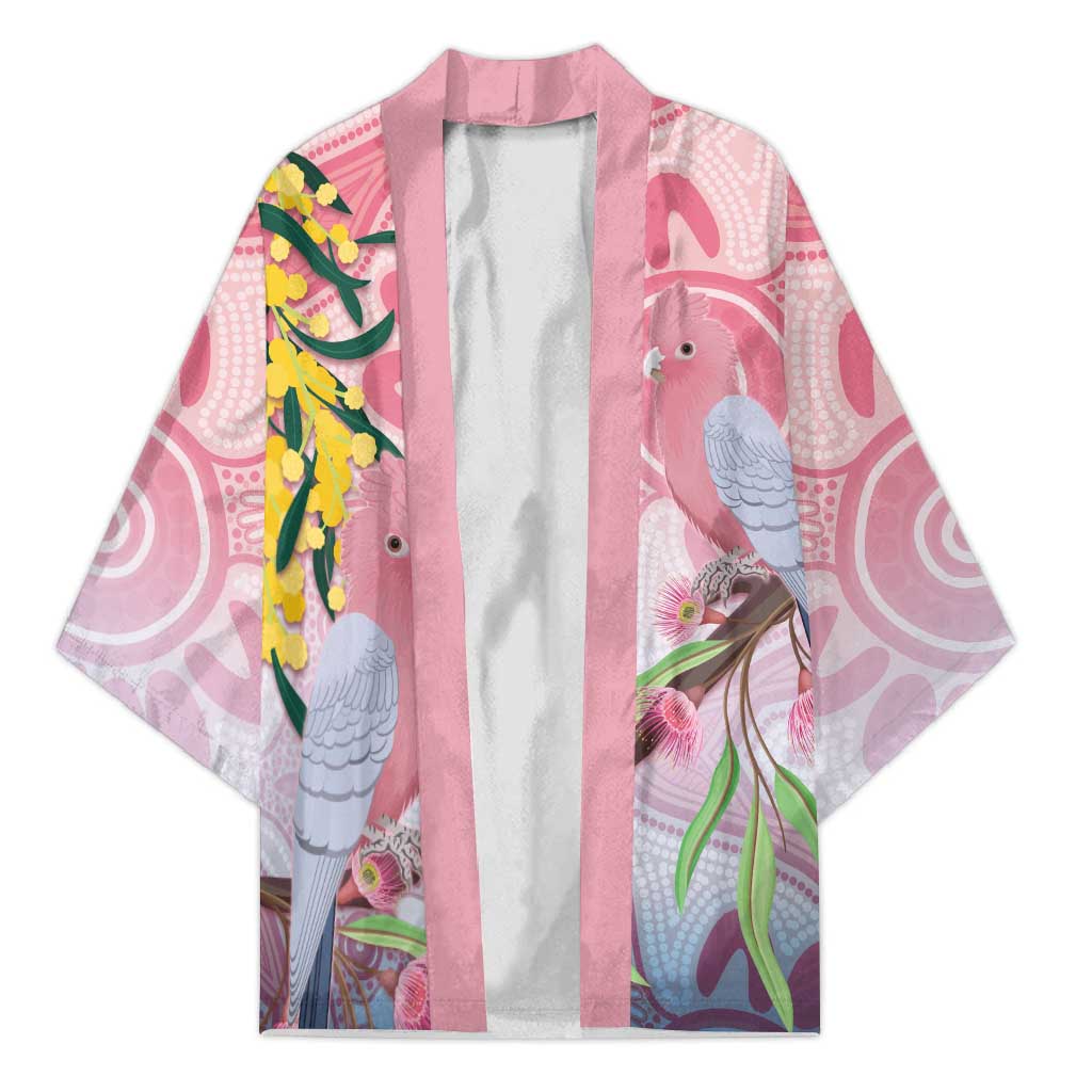 Australia Galah Kimono Gumblossoms Golden Wattle Aboriginal Art - Aussie Hoodie