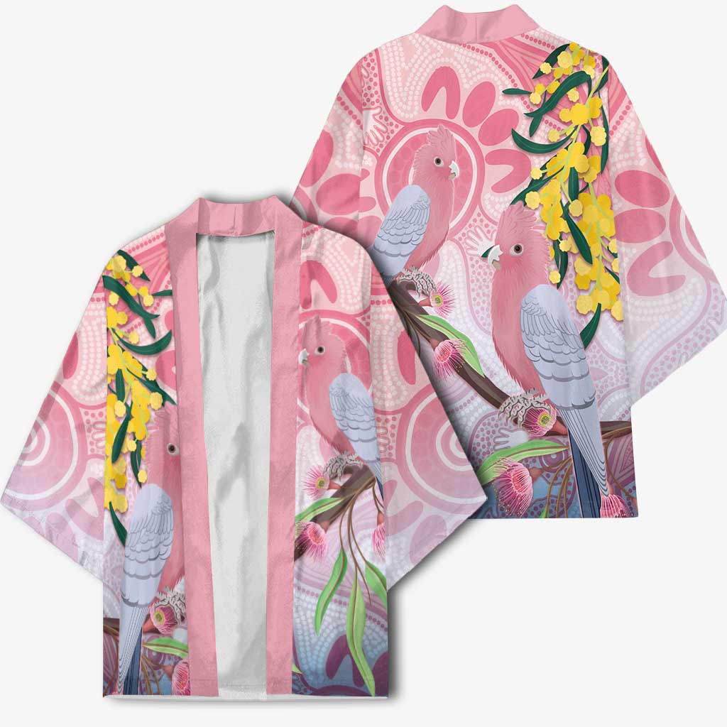 Australia Galah Kimono Gumblossoms Golden Wattle Aboriginal Art - Aussie Hoodie